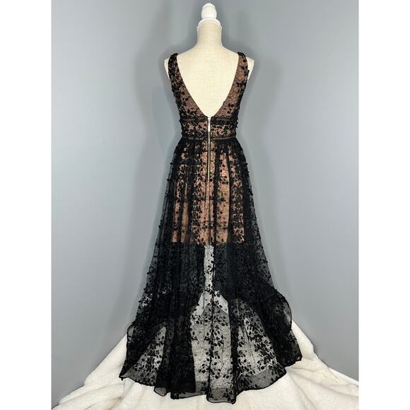 Bronx and Banco Megan Noir A-Line Maxi Dress XS - Picture 3 of 15